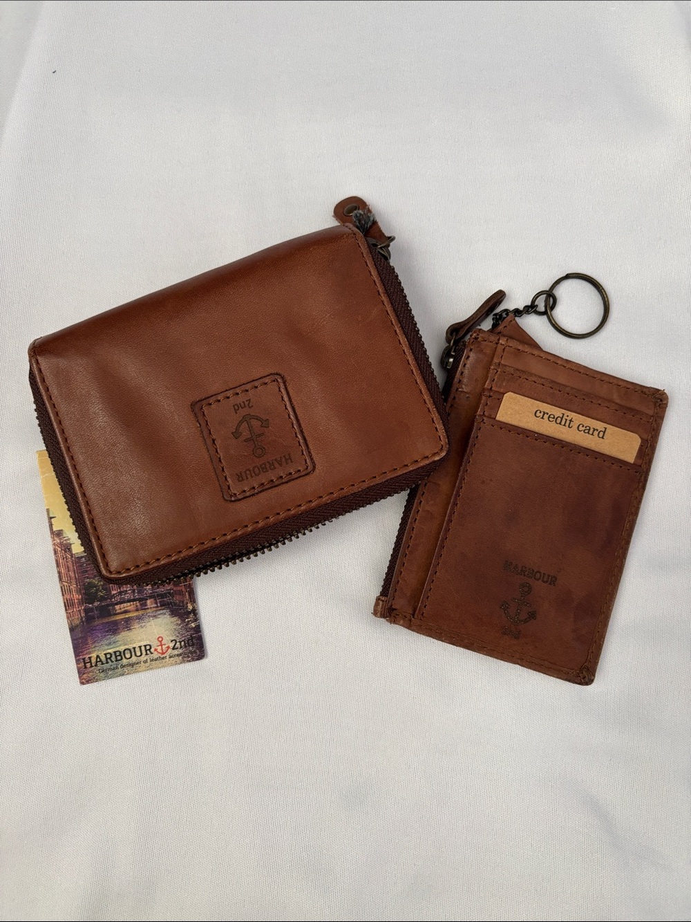 Harbour 2nd Brown Leather Zip & Snap Wallet